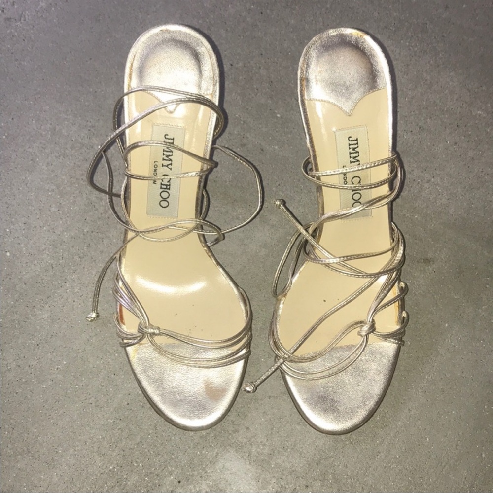 Jimmy Choo Metallic lace up shoes